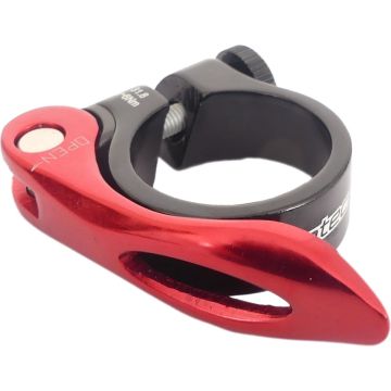 Zadelpenklem Ergotec SCQ-0100 ø31,8 aluminium met snelspanner - zwart/rood