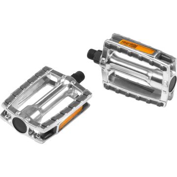 Ergotec Platformpedalen Set Stadsfiets 9/16 Inch Zilver