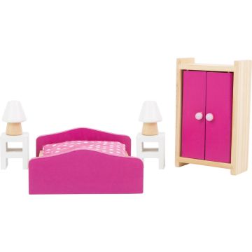 Poppenhuis meubels - Slaapkamer - Houten speelgoed vanaf 3 jaar