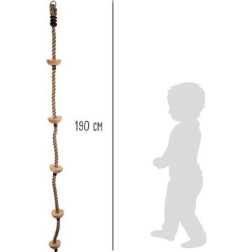 small foot - Climbing Rope with Wooden Steps