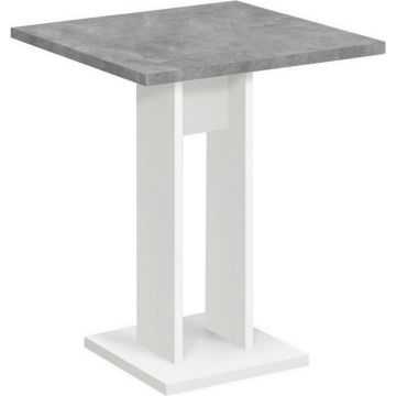 Eettafel Brandon 70x70 - wit/beton