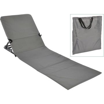 HI Strandmat stoel opvouwbaar PVC grijs