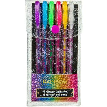 Rainbow High Glittergelpennen, 6st.