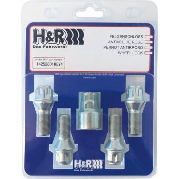 H&amp;R Wielslotenset M12x1.50x30mm konisch - 4 slotbouten incl. adapter