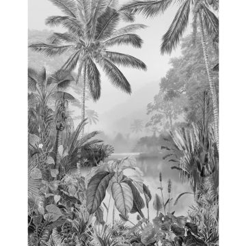 Komar-Fotobehang-Lac-Tropical-Black-&amp;-White-200x270-cm