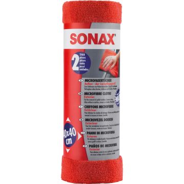 Sonax Microvezeldoek Exterieur Rood 2-delig