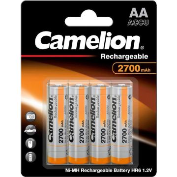 Camelion oplaadbaar AA batterij - 2700 mah - 4 stuks