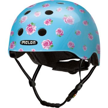 Melon Fietshelm Flying Roses Blauw Maat Xl - Xxl