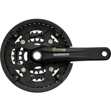 Crankstel 9 speed Shimano Alivio T4010 Octalink 175/44x32x22T - zwart