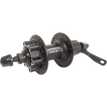 Achternaaf 8/9/10 speed Shimano FH-M475 - 36 gaats - 6 bouts met remschijf bevestiging - zwart