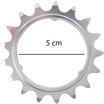 Sturmey Archer Tandwiel Opsteek 17t 3/32 Plat Zilver