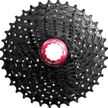 Cassette 10 speed Sunrace CSMX0 11-36T - zwart/rood