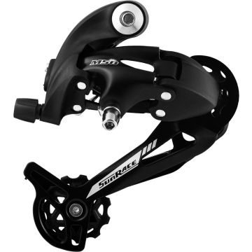 Achterderailleur Sunrace RDM57 7/8V lange kooi - directe en haak montage