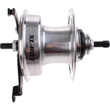 Versnellingsnaaf 3 speed Sturmey Archer XL-RD3 90 mm trommelremnaaf - 36 gaats - zilver