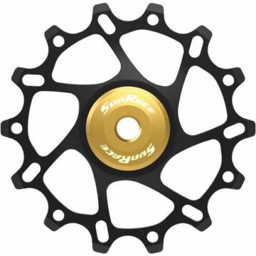 Sunrace Derailleurwieltje 14 Tanden Zwart/geel