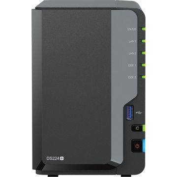 Synology DiskStation DS224+, NAS, Desktop, Intel® Celeron®, J4125, Zwart