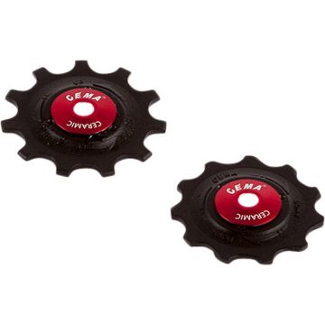 CEMA derailleurwieltjes PVC 9/10/11V RVS-Keramisch zwart