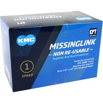 KMC Sluitschakel MissingLink 101NR EPT zilver 8.00mm 1v(40)