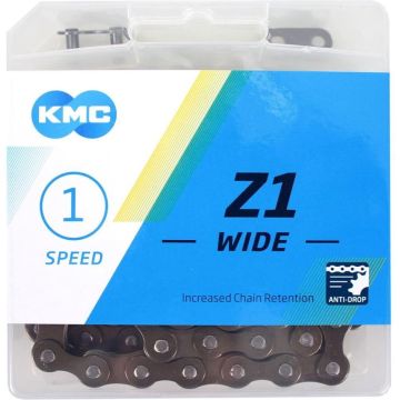 Kmc Ketting Z1 Breed 1/2 X 1/8 Inch 112s Single Speed Bruin