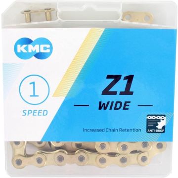 KMC ketting Z1 1 8 wide gold 112s