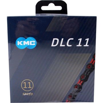 KMC X11 DLC Fietsketting 11 speed - Zwart/Rood