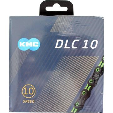 KMC - DLC 10 Ketting Zwart / Groen 116L