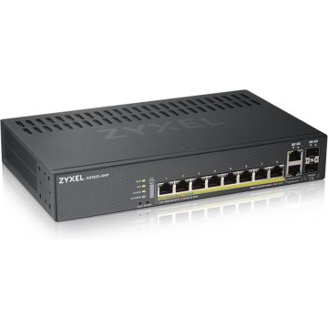 Zyxel GS1920-8HPv2 - 8-Poorten Gigabit Ethernet Smart Managed PoE+ Switch met 130 Watt Budget en 2 Gigabit Combo Ports en Hybrid Cloud mode