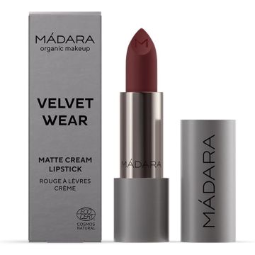 MÁDARA Velvet Wear Matte Cream Lipstick #35 Dark Nude - shea butter - vegan