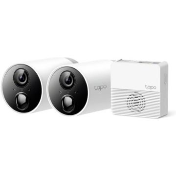 TP-Link Tapo C400S2 - 2 beveiligingscamera's voor binnen &amp; buiten + hub - 1080P - Tot 180 dagen batterij - IP-camera