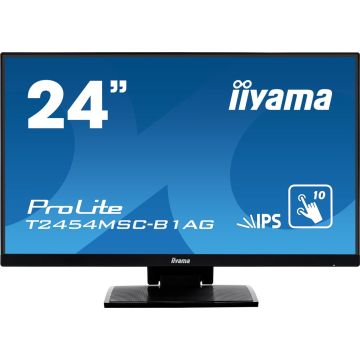 iiyama ProLite T2454MSC-B1AG touch screen-monitor 60,5 cm (23.8") 1920 x 1080 Pixels Multi-touch Multi-gebruiker Zwart