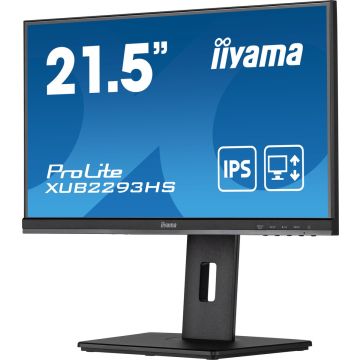 iiyama ProLite XUB2293HS-B5, 54,6 cm (21.5"), 1920 x 1080 Pixels, Full HD, LED, 3 ms, Zwart