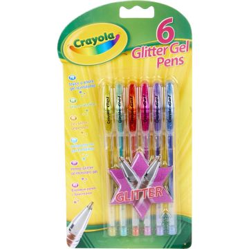 Crayola Glitter Gelpennen, 6 stuks