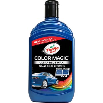 Turtle Wax 52709 Color Magic Ultra Blue Wax 500ml - Speciale Autopoets Lakherstel En Polijst - Blauw