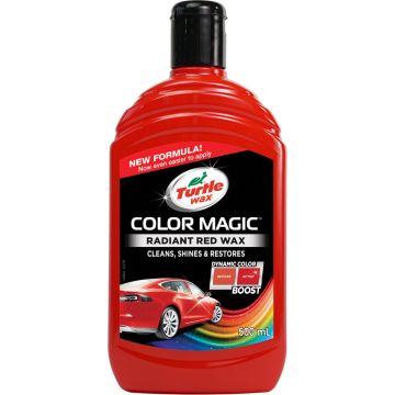 Turtle Wax 52711 Color Magic Radiant Red Wax 500ml - Speciale Autopoets - Lakherstel - Polijst - Rood