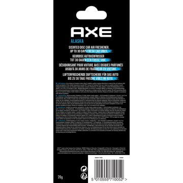 AXE Luchtverfrissers Auto Parfum Geurtje - Alaska [autoluchtje - mannen - geurhanger]