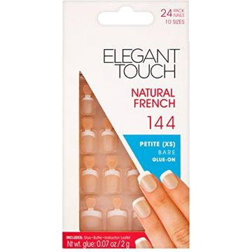 False nails Elegant Touch French Xs 24 Pieces (24 uds)