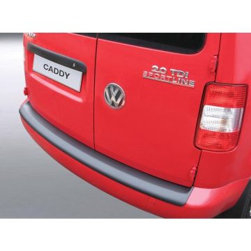 RGM ABS Achterbumper beschermlijst passend voor Volkswagen Caddy II 2004-2015 (voor gespoten bumpers) Zwart