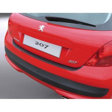 RGM ABS Achterbumper beschermlijst passend voor Peugeot 207 HB 3 deurs Zwart