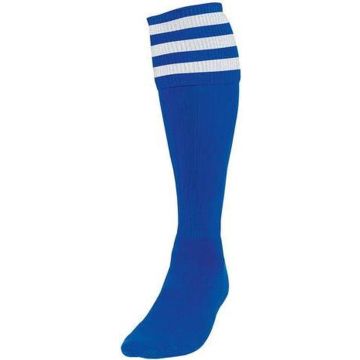 Precision Voetbalsokken Stripe Junior Nylon Blauw/wit Mt 30-34