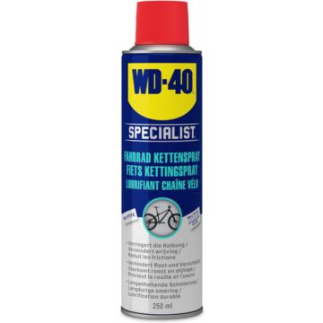 WD-40 Specialist® Fiets Kettingspray - 250ml - Smeerolie - Smeermiddel - Maximale smering en vermindert slijtage