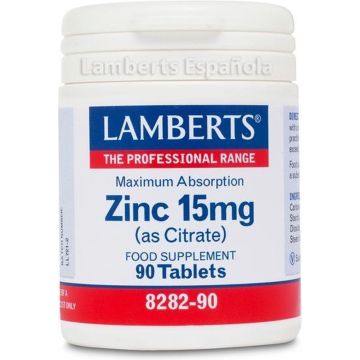 Lamberts Zink Citraat 15mg - 90 Tabletten - Mineralen
