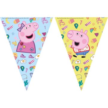 PROCOS - Peppa Pig vlaggenslinger - Decoratie &gt; Slingers en hangdecoraties