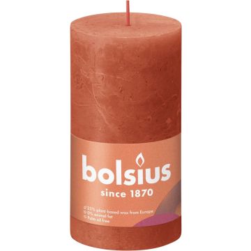 Bolsius Stompkaars Earthy Orange Ø68 mm - Hoogte 13 cm - Oranje - 60 Branduren