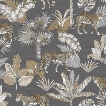 DUTCH-WALLCOVERINGS-Behang-Leopard-grijs-en-beige