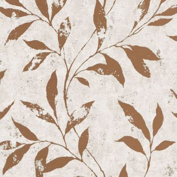 DUTCH-WALLCOVERINGS-Behang-Leafs-beige-en-bruin