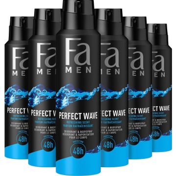 Fa Men Perfect Wave - Deodorant Spray - Voordeelverpakking - 6 x 150 ml