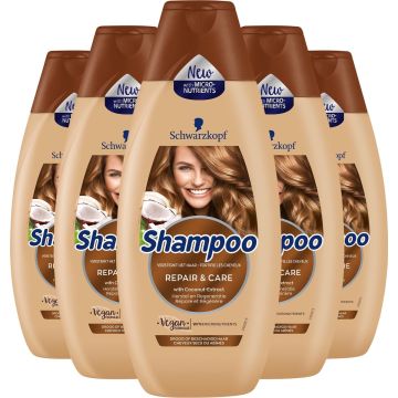 Schwarzkopf Repair &amp; Care Shampoo 5x 400ml - Voordeelverpakking