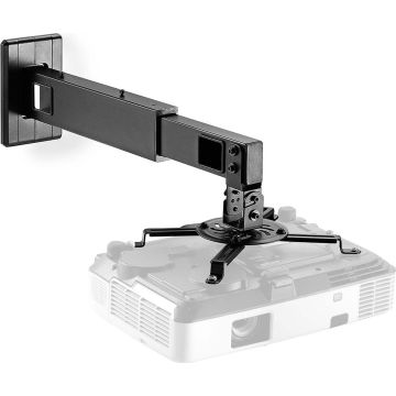 Nedis Projectorbeugel - Full Motion - 15 kg - Draaibaar - Kantelbaar - Staal - Zwart