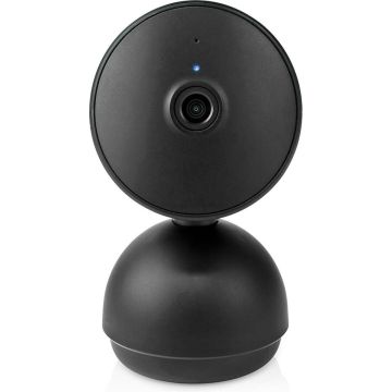 Nedis SmartLife Camera voor Binnen - Wi-Fi - Full HD 1080p - Pan tilt - Cloud Opslag (optioneel) / microSD (niet inbegrepen) / Onvif - Met bewegingssensor - Nachtzicht - Zwart