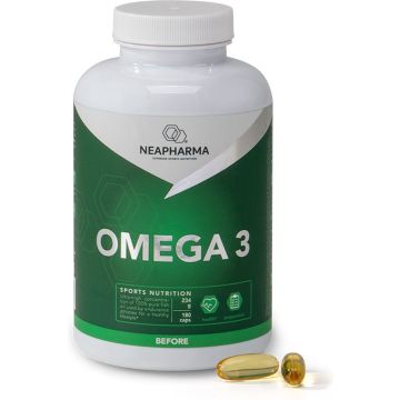 Neapharma Omega 3 - Zuivere visolie - 180 capsules - makkelijk verteerbaar - nieuwste formule (2023) voor optimale opname &amp; vertering